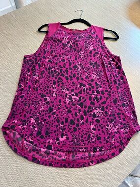 lululemon athletica Magenta and Black Printed Athletic Tank